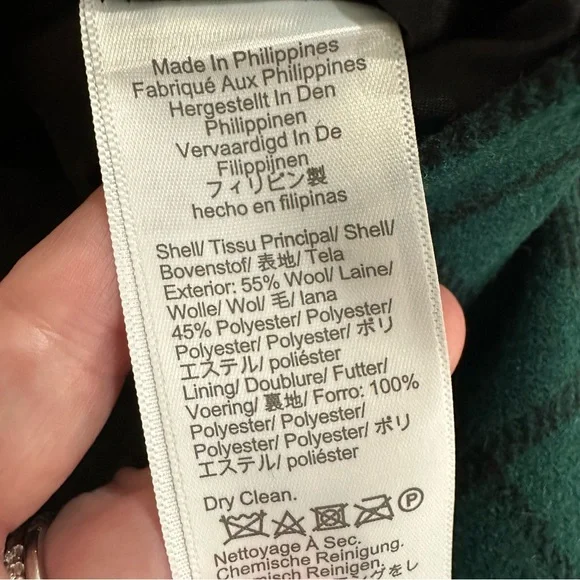 J Crew Factory Wool-Blend Mini Skirt in Black Watch Plaid Green Size 2 - Picture 5 of 7